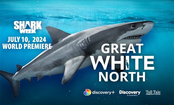 Discovery Channel poster for Great White North premier during Shark Week.